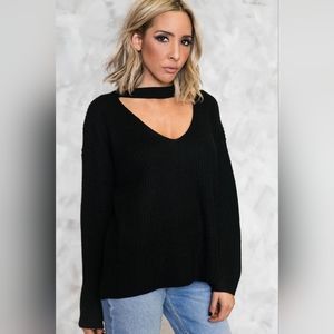 Urban outfitters black cutout sweater M